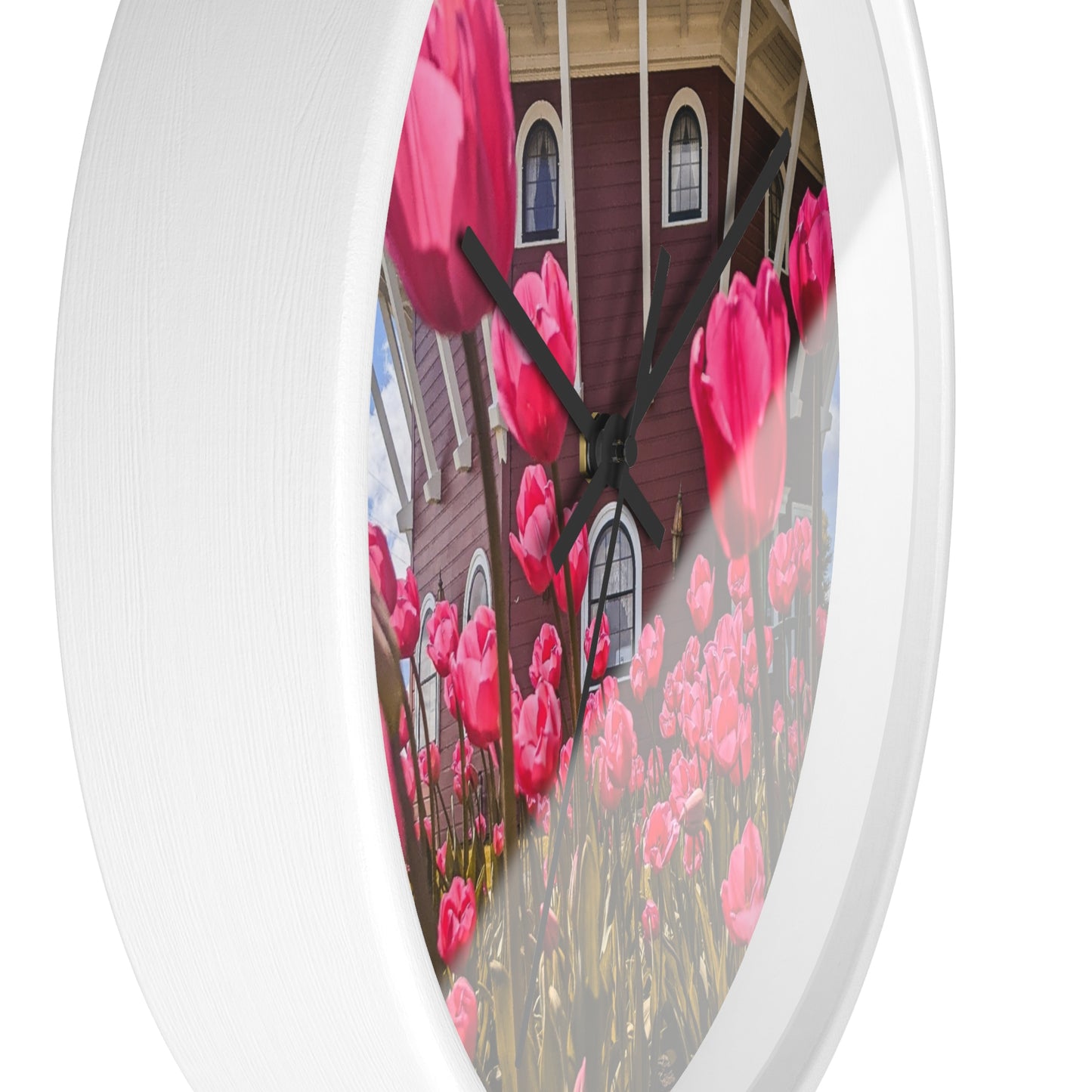 Windmill Pink Tulips Wall Clock (SP Photography Collection)