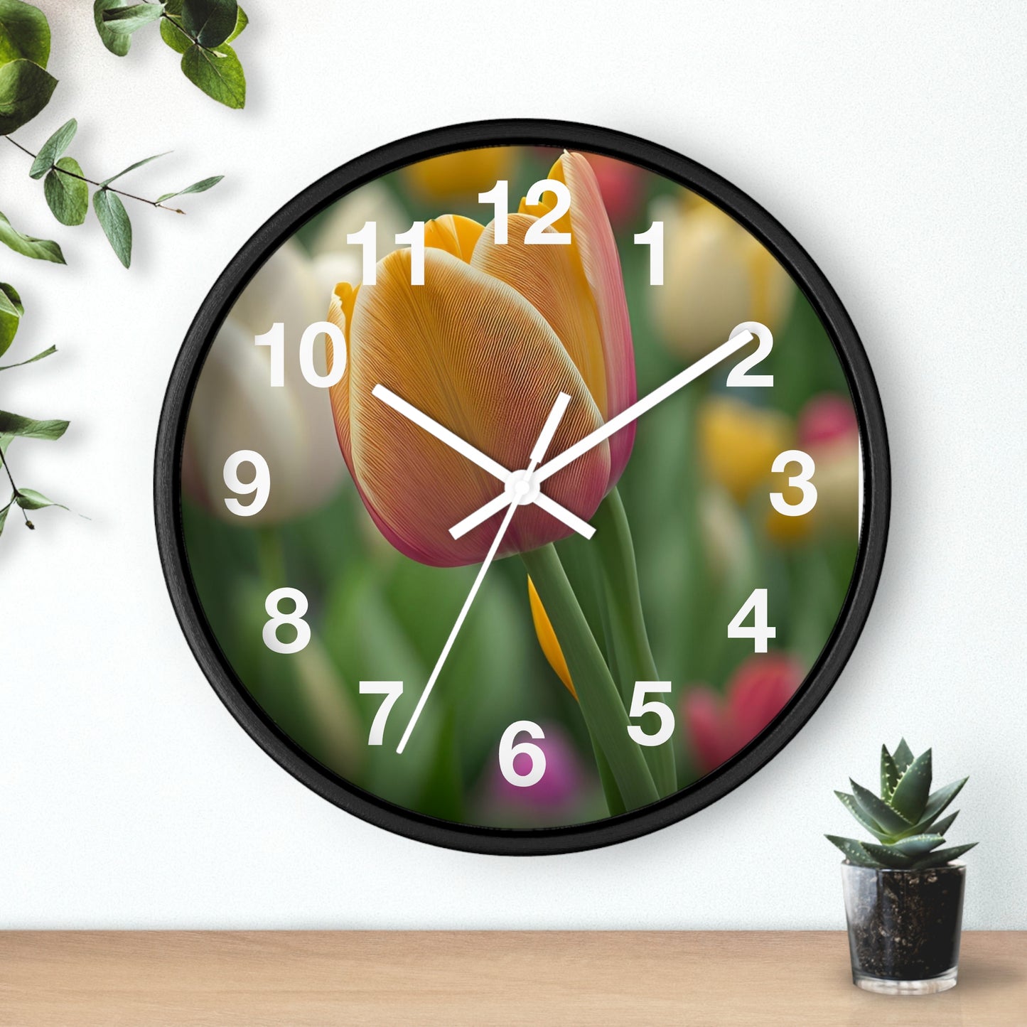 Orange Tulip Wall Clock (SP Photography Collection)
