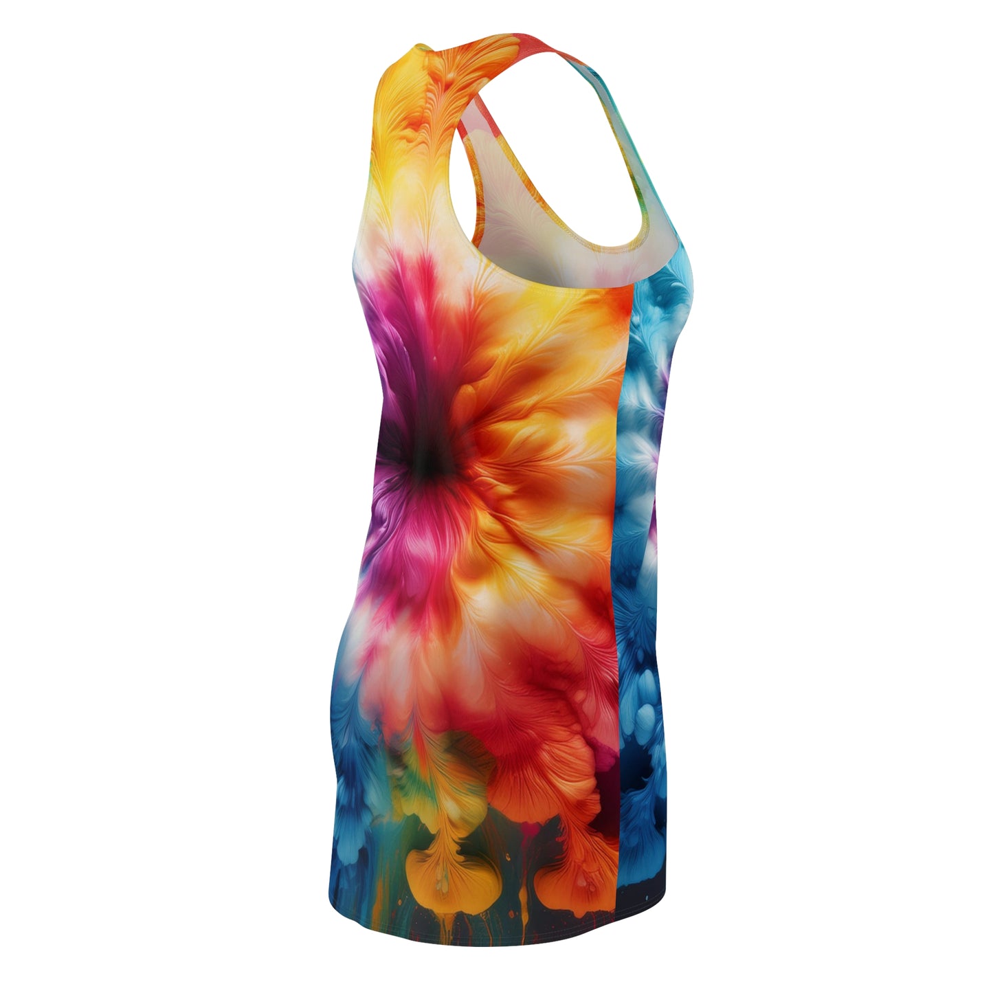 Cloud tie dye Women's Cut & Sew Racerback Dress (aiB & J Collections)