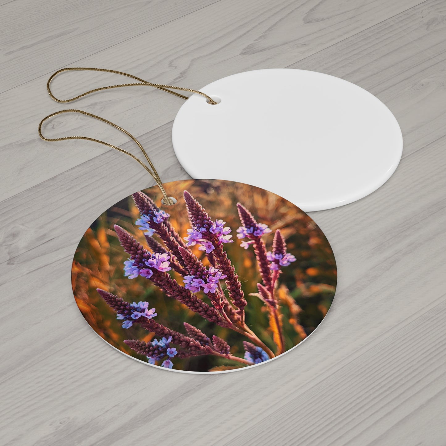 Purple Field Ceramic Ornament (SP Photography Collection)