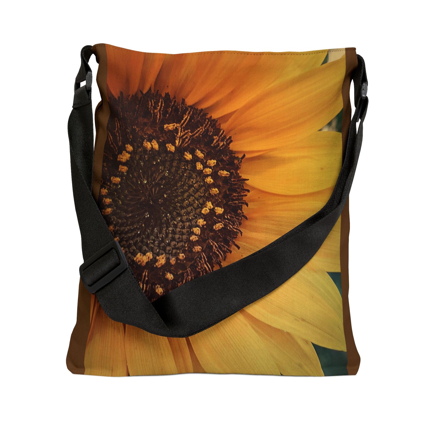 Sun Ray Sunflower Adjustable Tote Bag (SP Photography Collection) BROWN