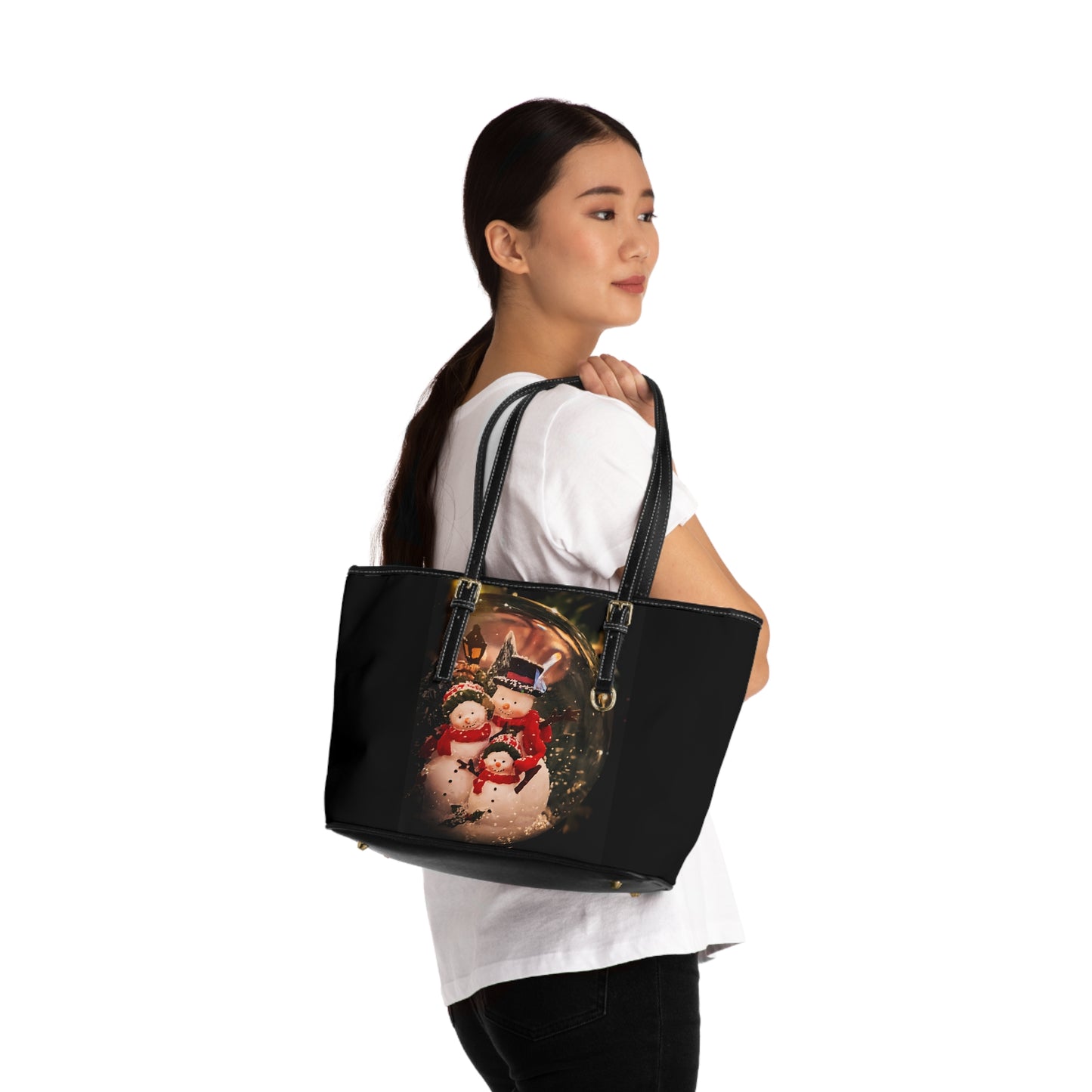 Snow Globe Leather Shoulder Bag (SP Photography Collection)