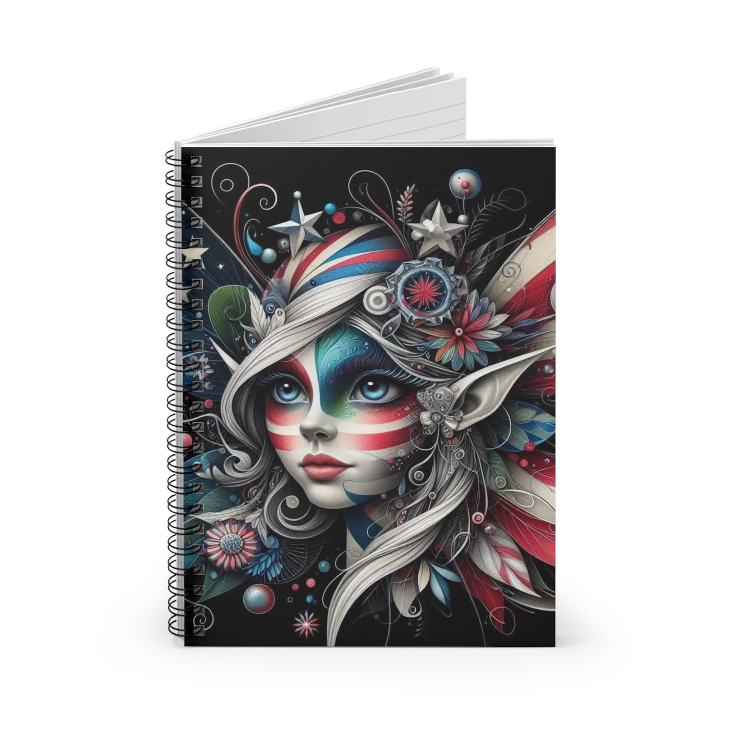 Patriotic Fairy Spiral Notebook - Ruled Line (aiB & J Collections)