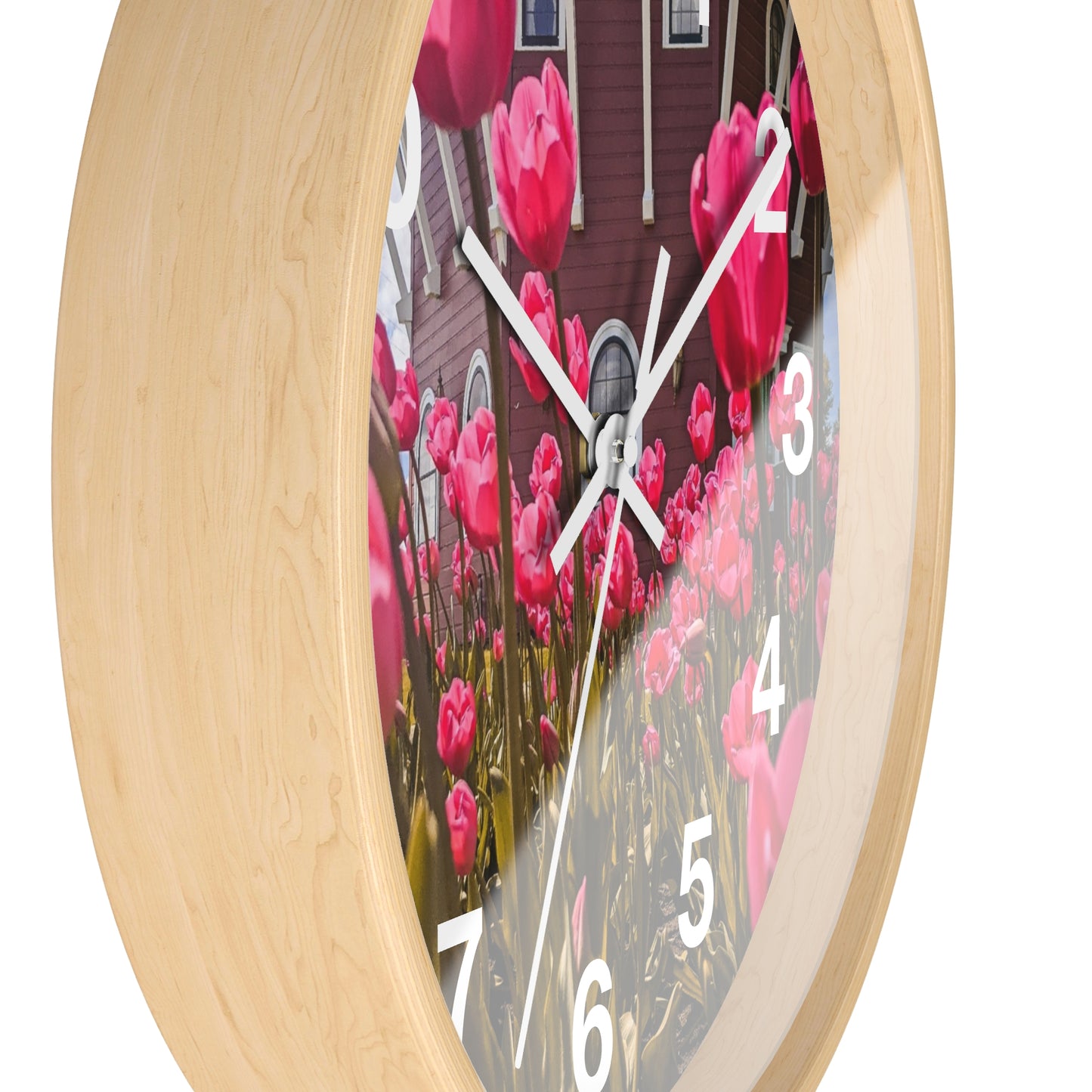 windmill Pink Tulips wall Clock (SP Photography Collection)