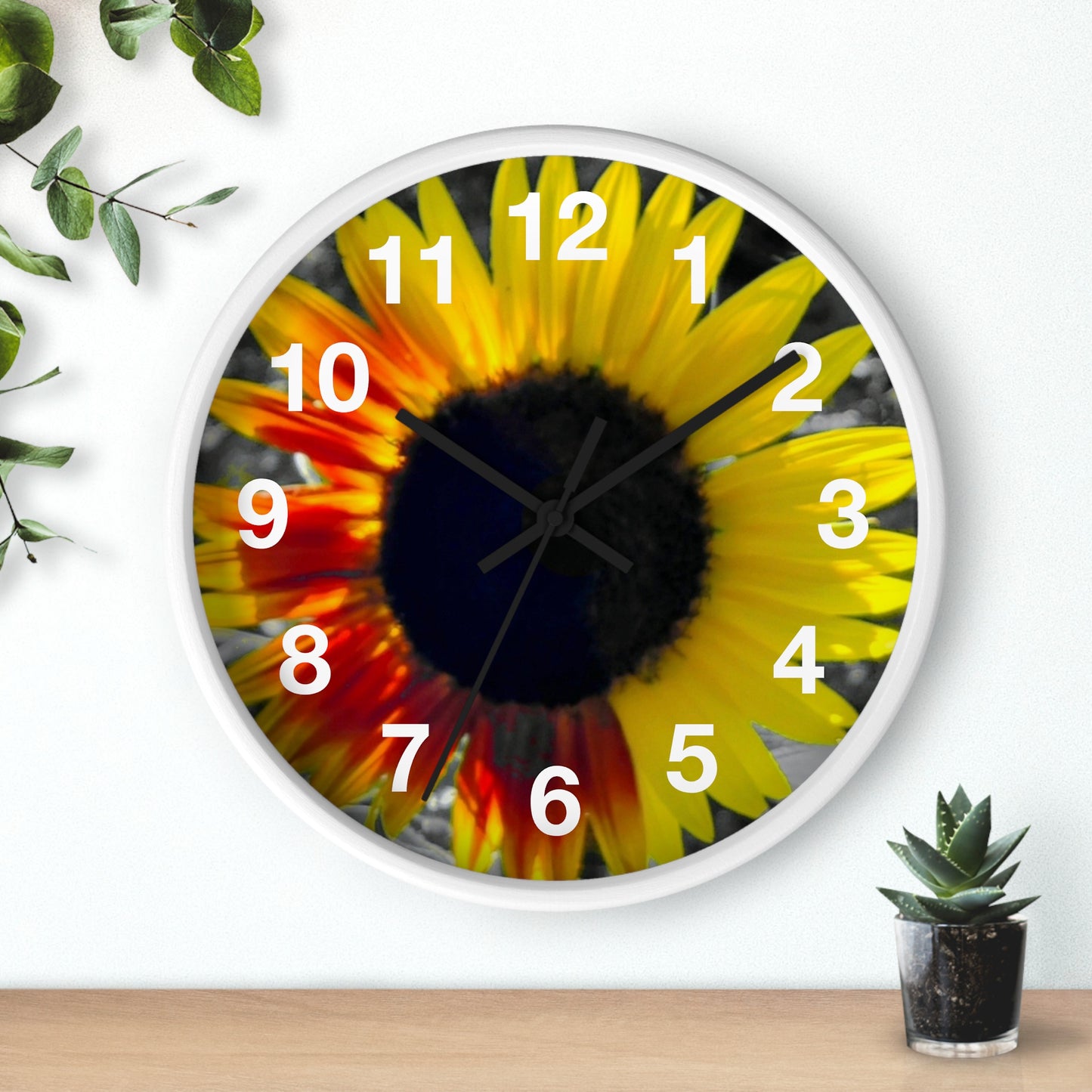 Mixed Sunflower Wall Clock (Enchanted Exposures By Tammy Lyne)