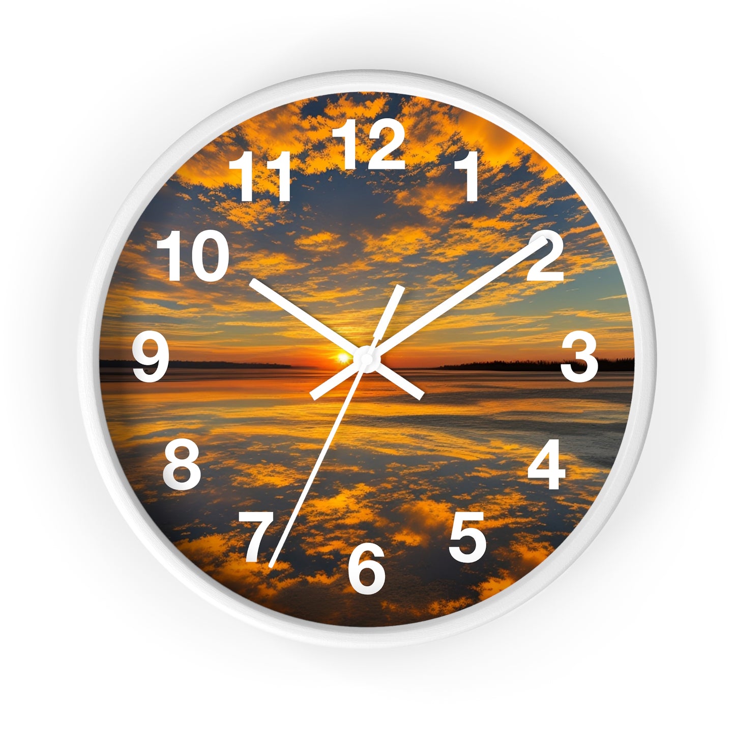 Orange Skies Wall Clock (SP Photography Collection)