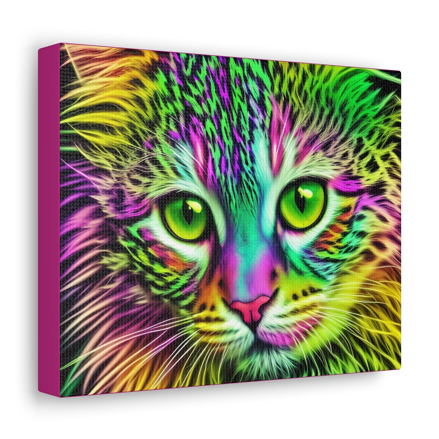 Colorful Kitty Canvas Gallery Wrap (SP Photography Collection) PINK