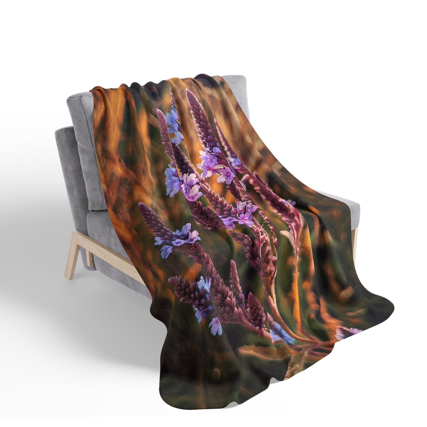 Purple Field Fleece Sherpa Blanket (SP Photography Collection)