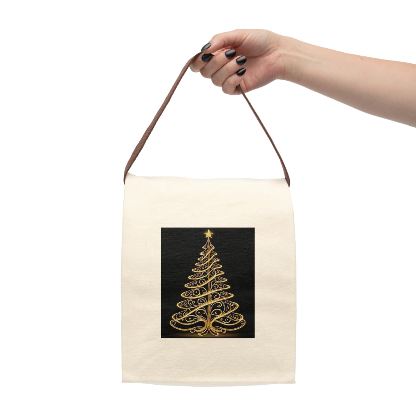 Golden Tree Canvas Lunch Bag With Strap (ai B & J Collections)
