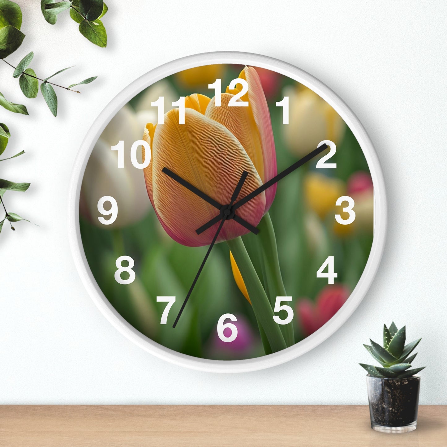 Orange Tulip Wall Clock (SP Photography Collection)