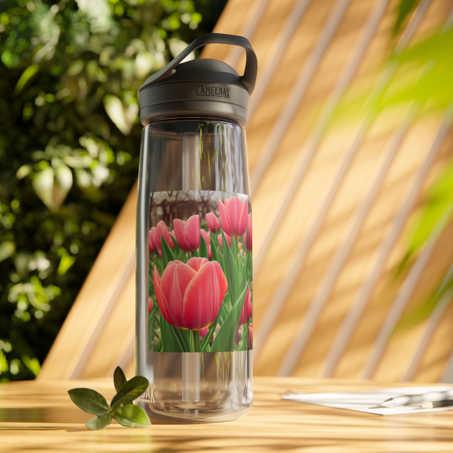 Pink Tulip CamelBak Eddy® Water Bottle, 25oz (SP Photography Collection)