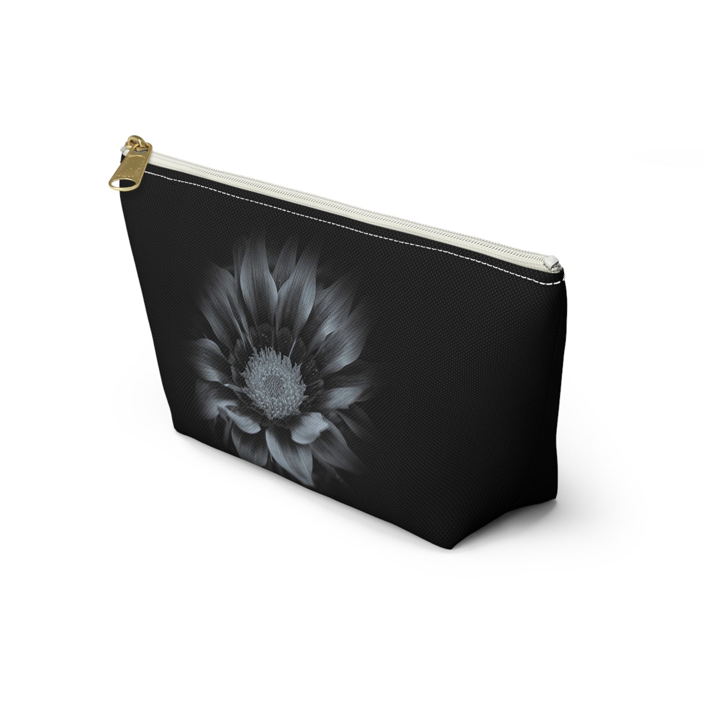 Midnight Bloom Accessory Pouch w T-bottom (SP Photography Collection) BLACK