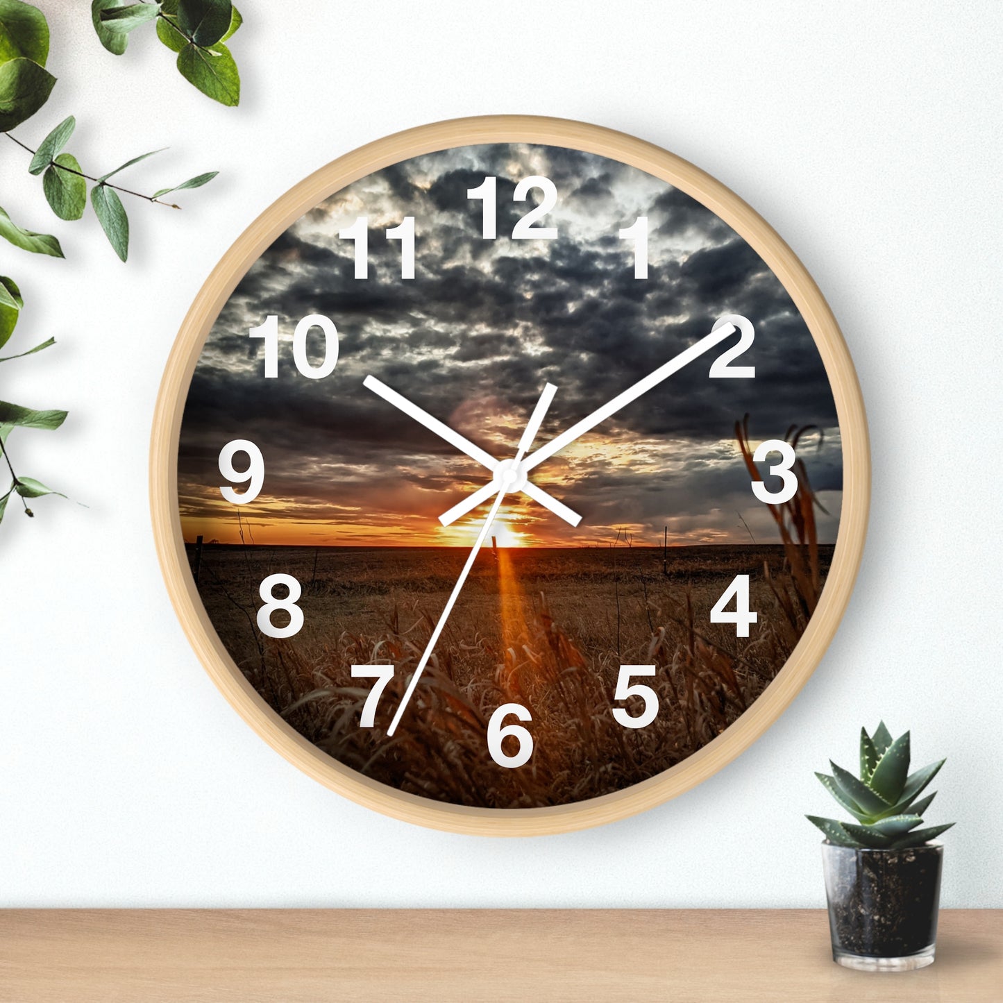 Cloudy Skies Wall Clock (SP Photography Collection)