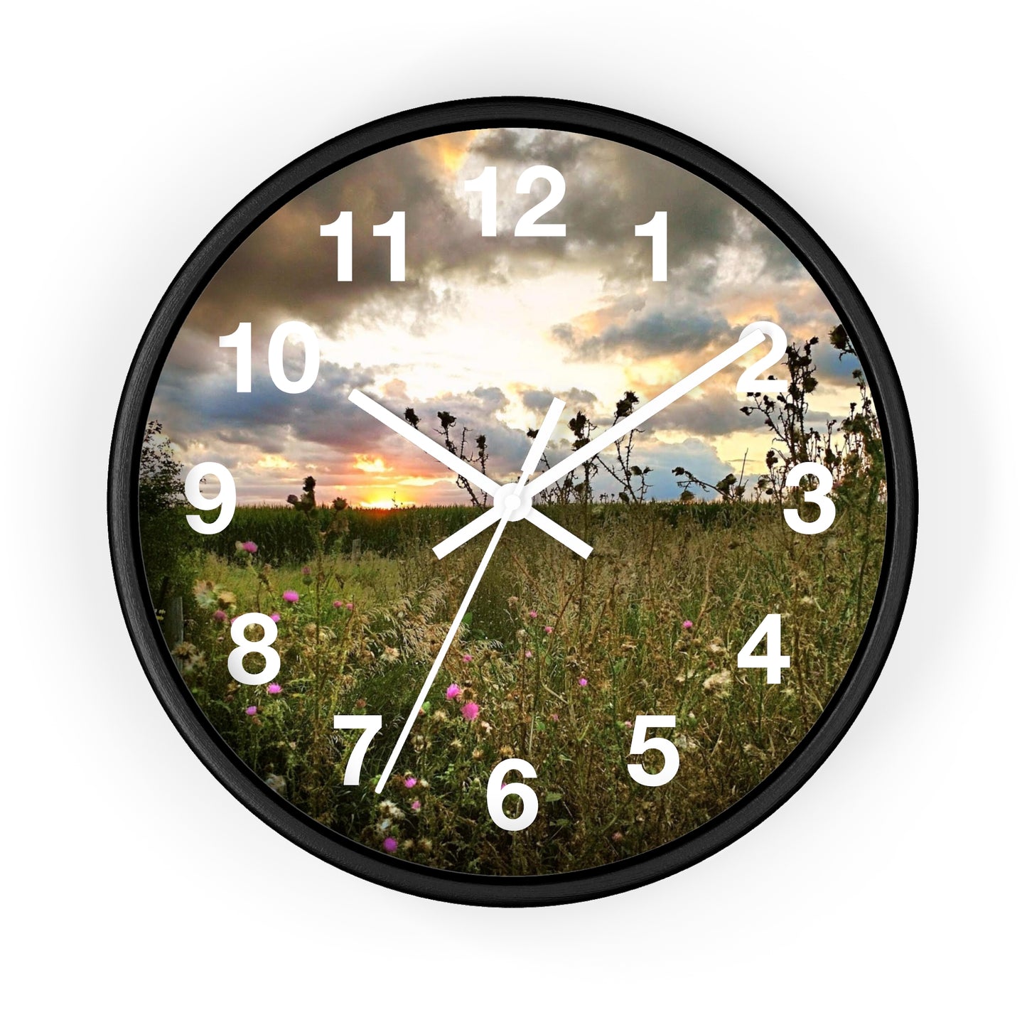 Cloudy Field wall Clock (SP Photography Collection)