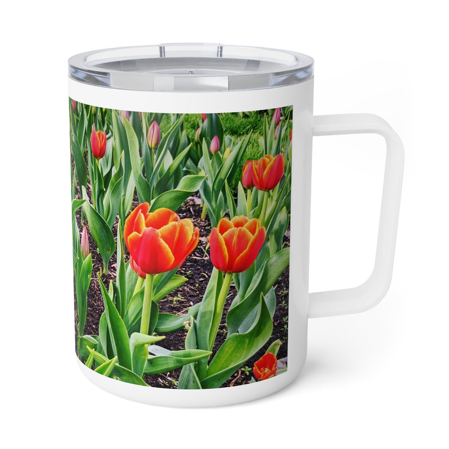Red Tulips Insulated Coffee Mug, 10oz (SP Photography Collection)