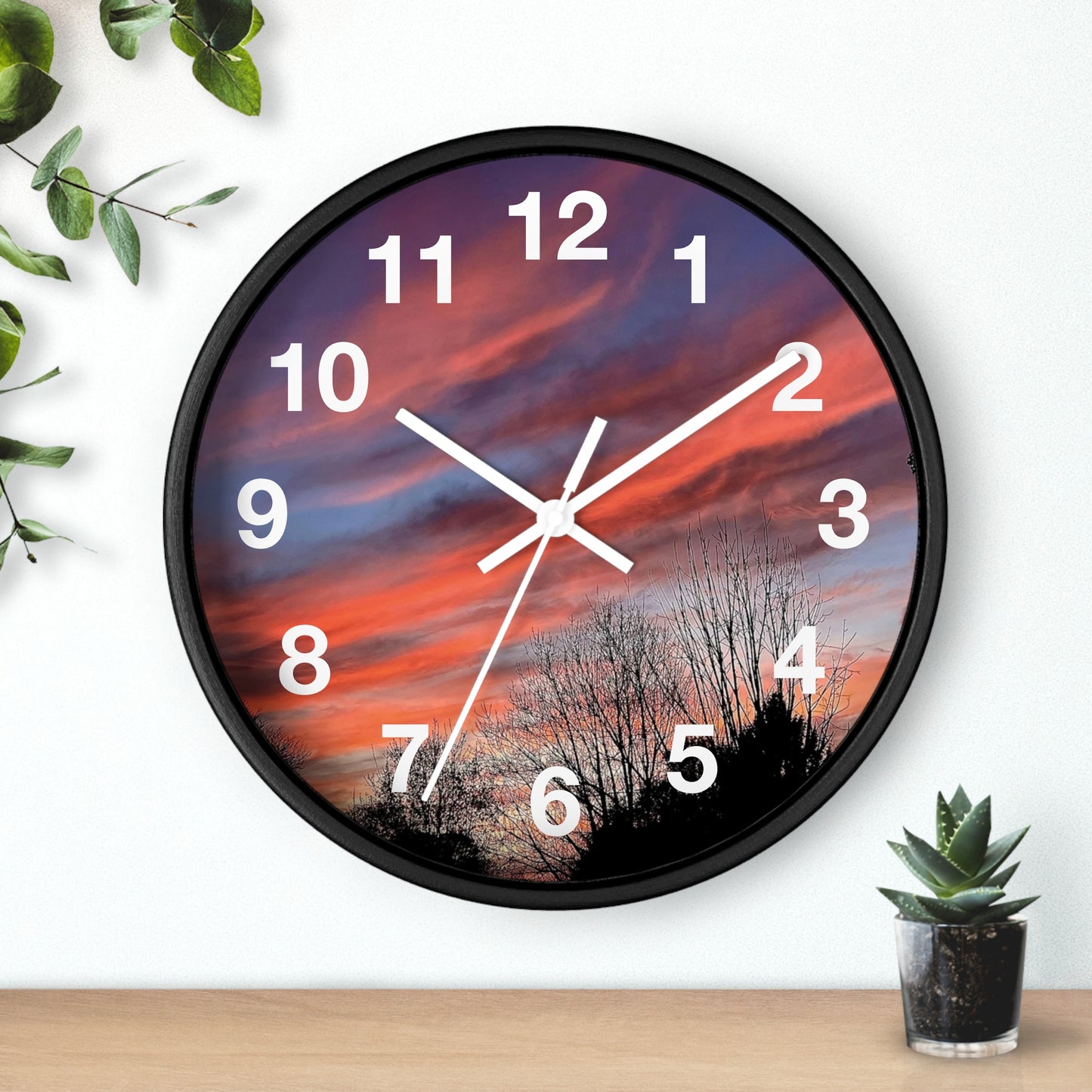 Pink Sky Wall Clock (B & J Collections)