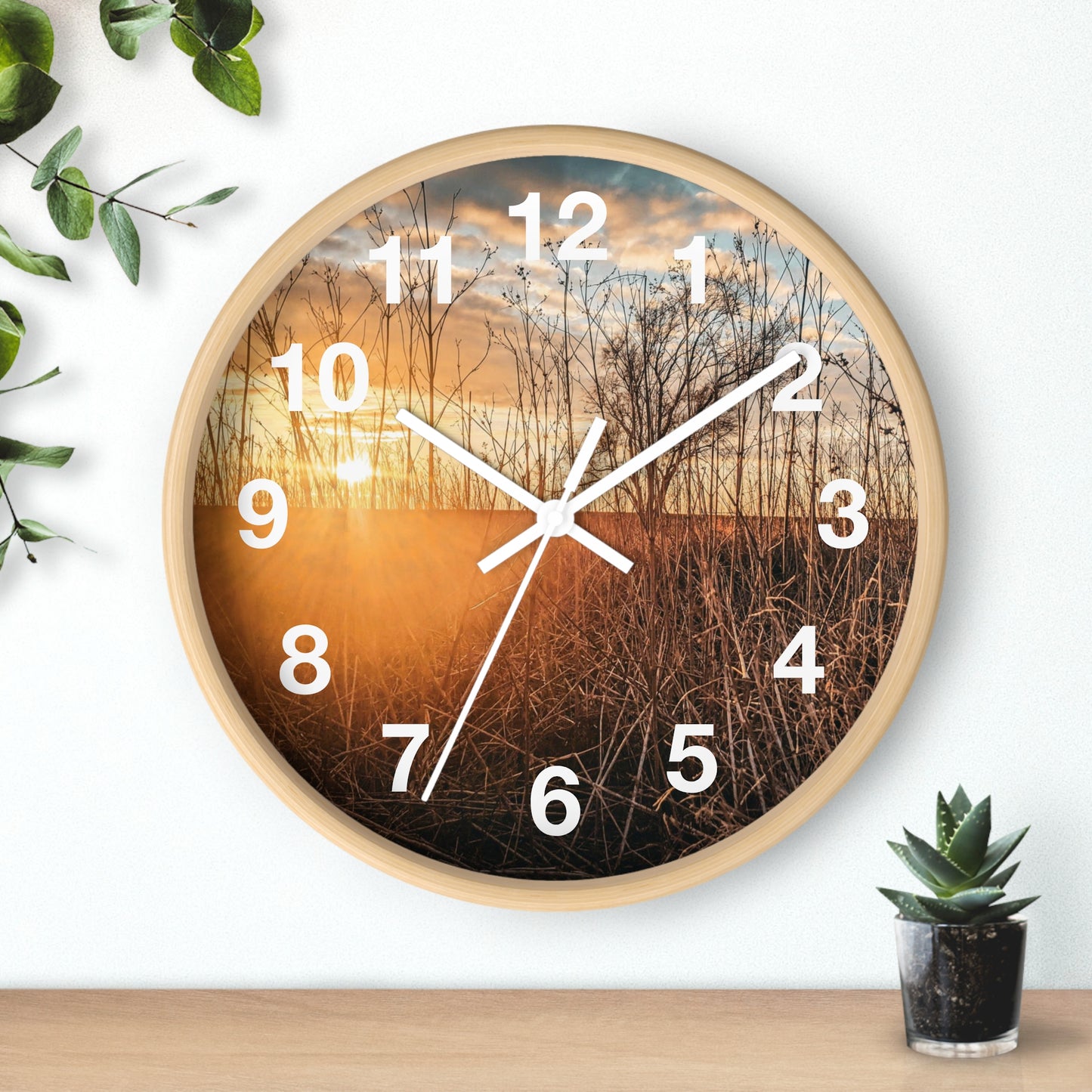 Cloudy Sunset Wall Clock (SP Photography Collection)