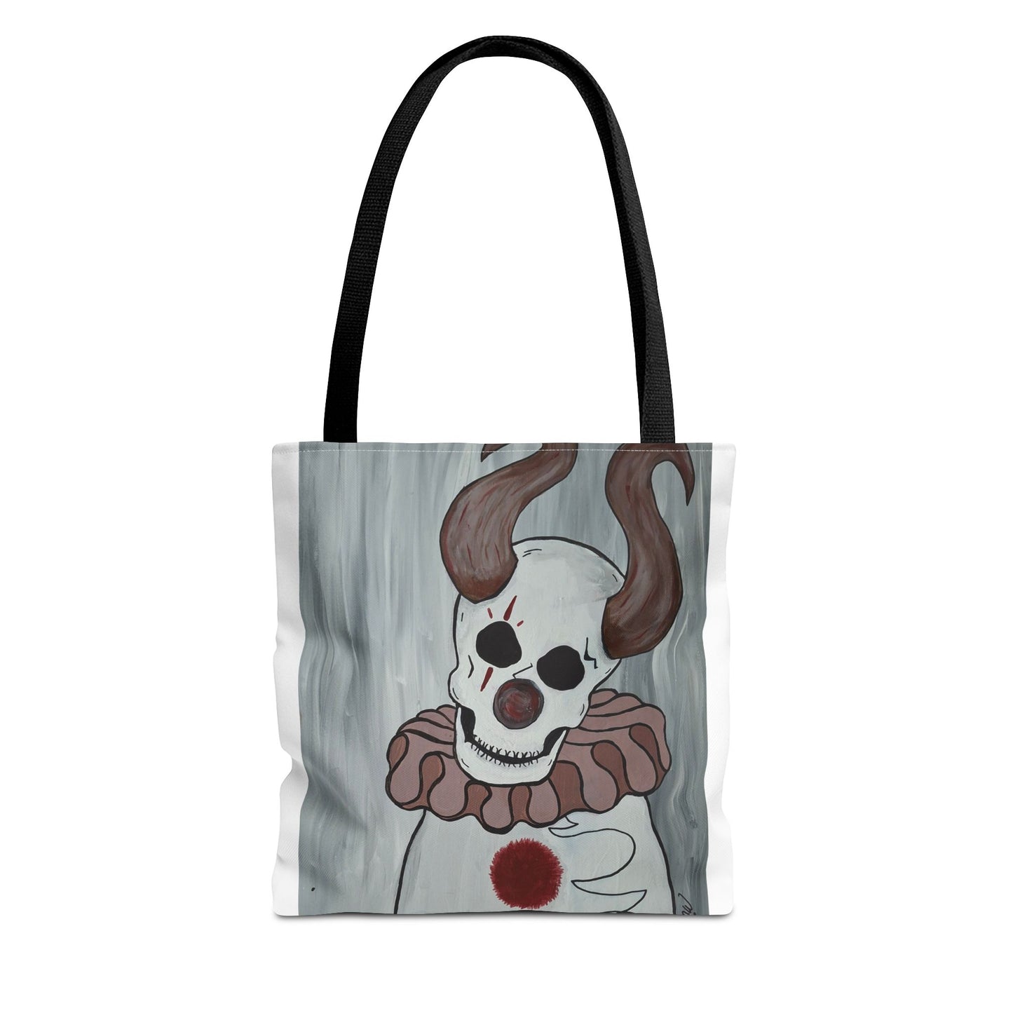 Toby The Clown Tote Bag (Peculiar Paintings Collection) WHITE