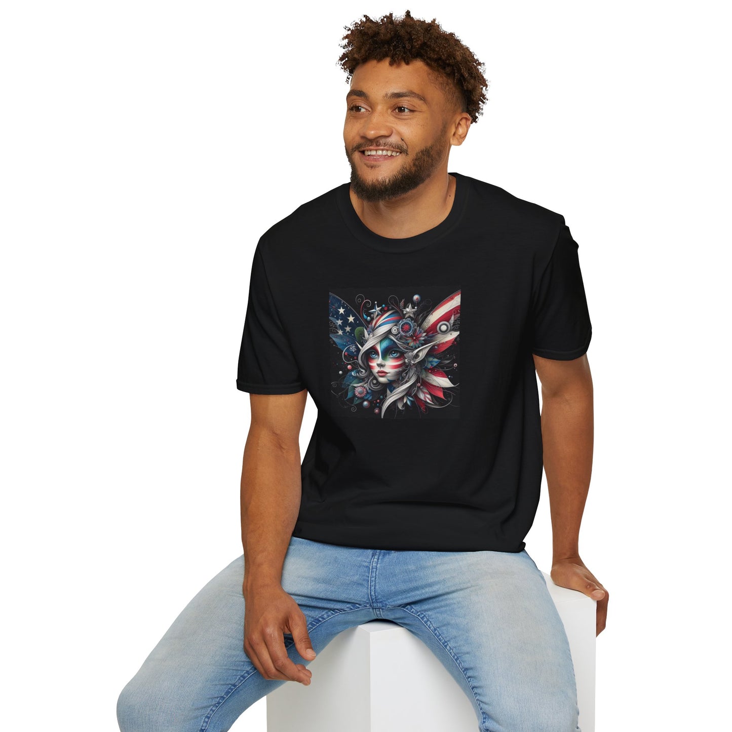 Patriotic Fairy Unisex Soft-style T-Shirt (aiB & J Collections)