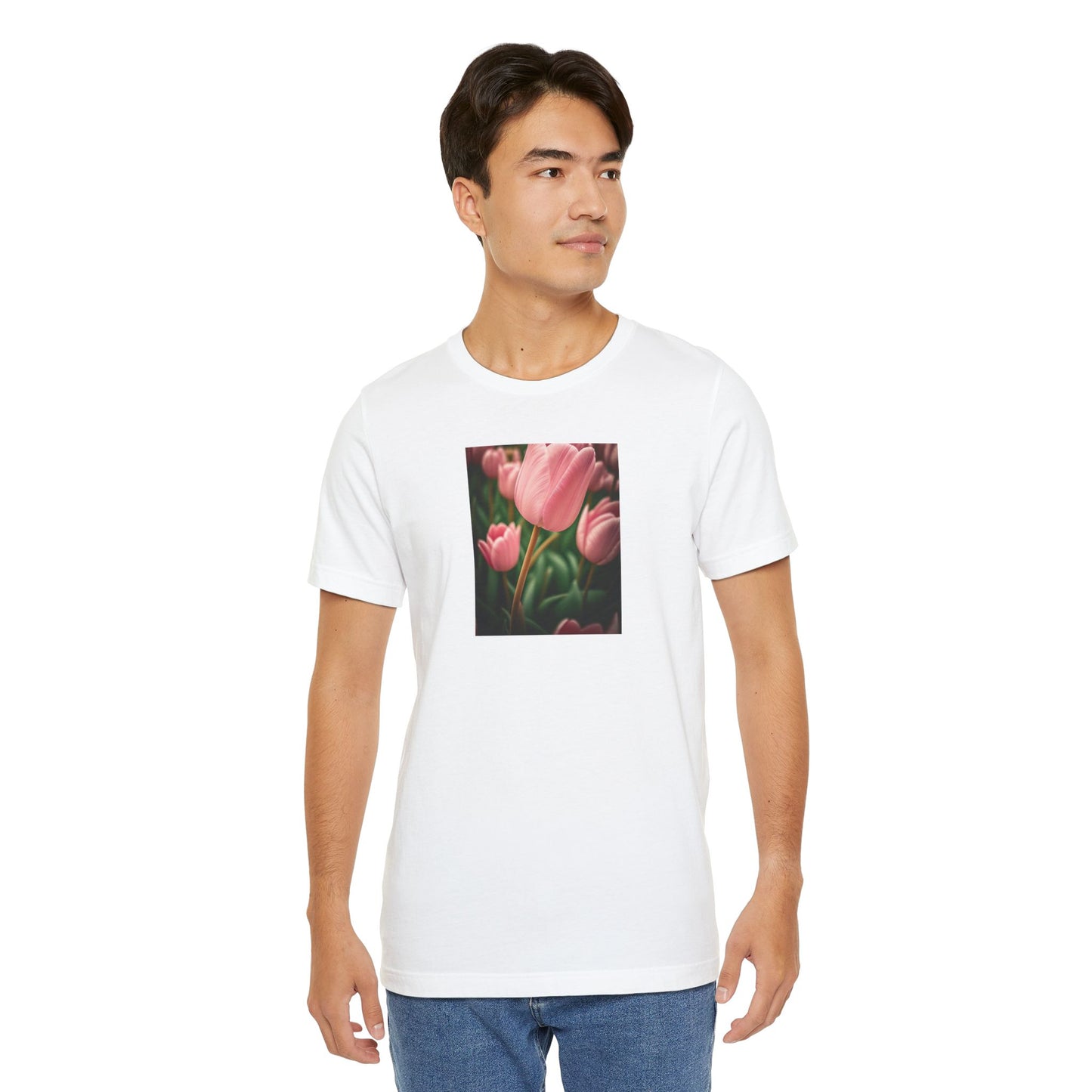 Pink Tulip Unisex Jersey T-Shirt (SP Photography Collection)