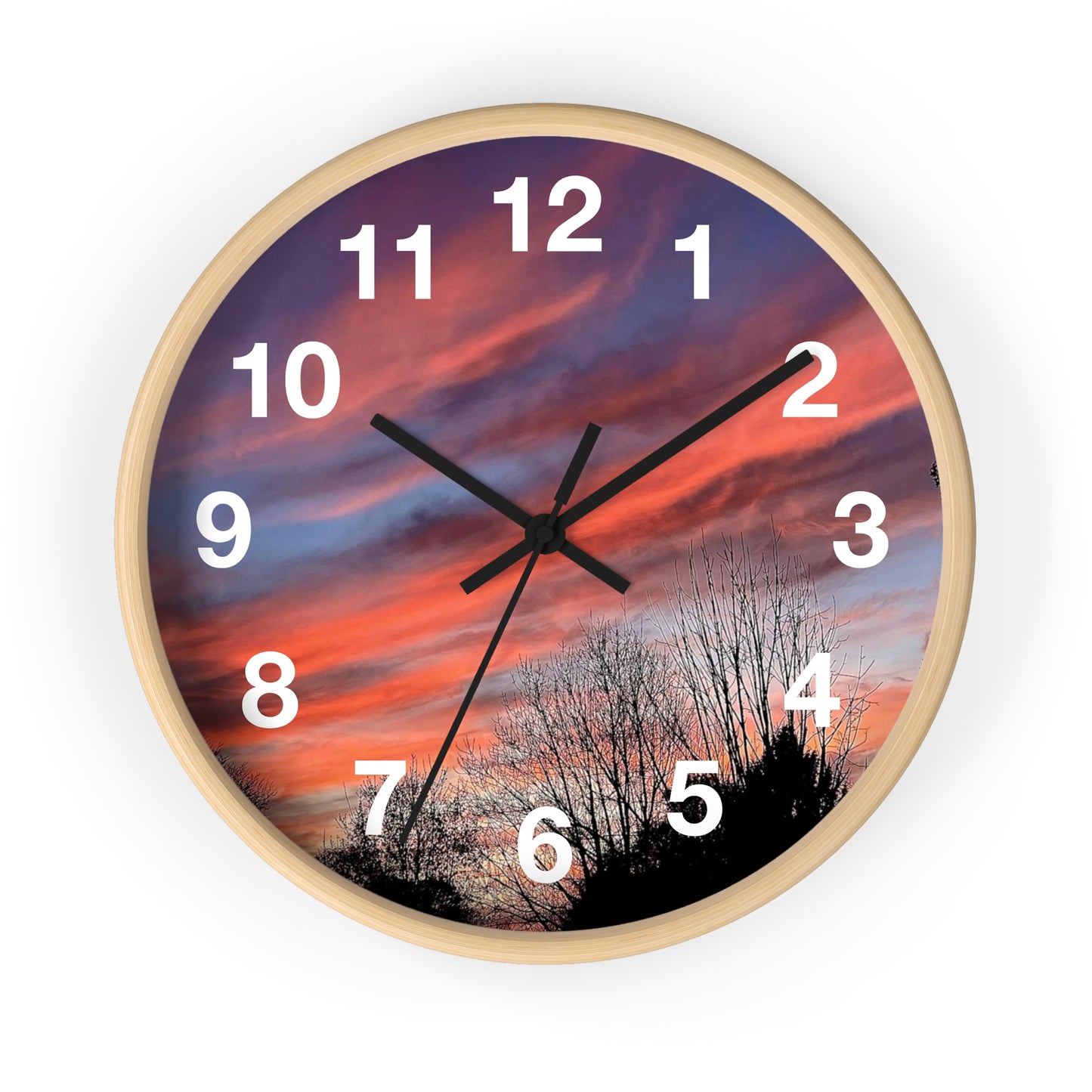 Pink Sky Wall Clock (B & J Collections)