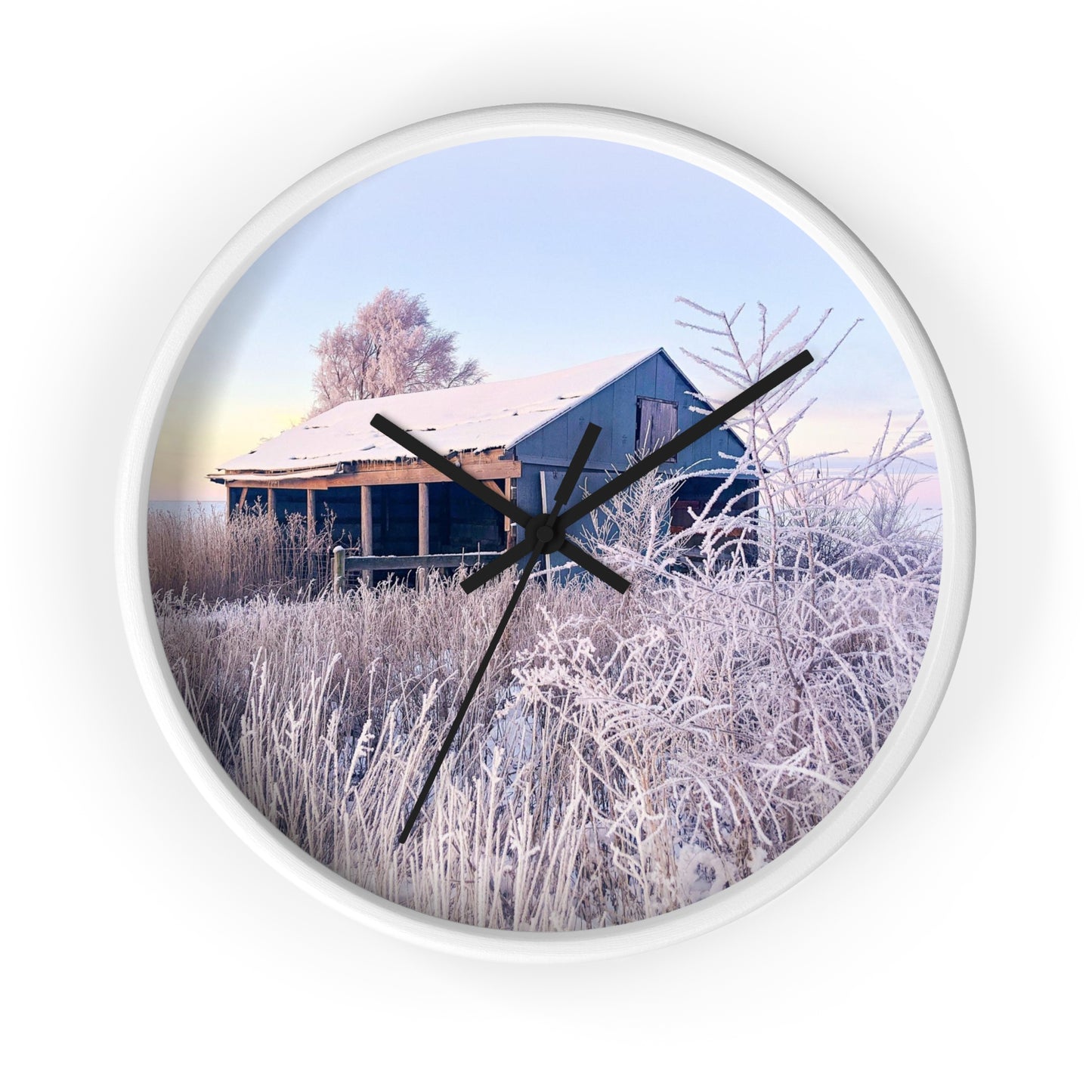 Wintery Barn Wall Clock (SP Photography Collection)