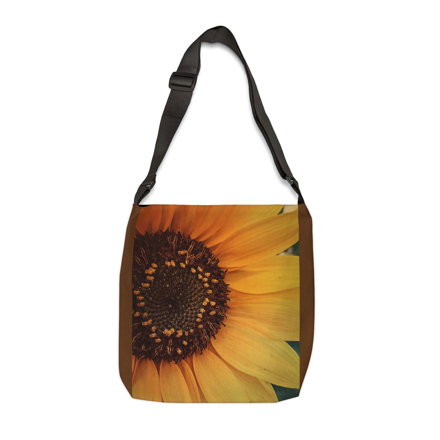 Sun Ray Sunflower Adjustable Tote Bag (SP Photography Collection) BROWN