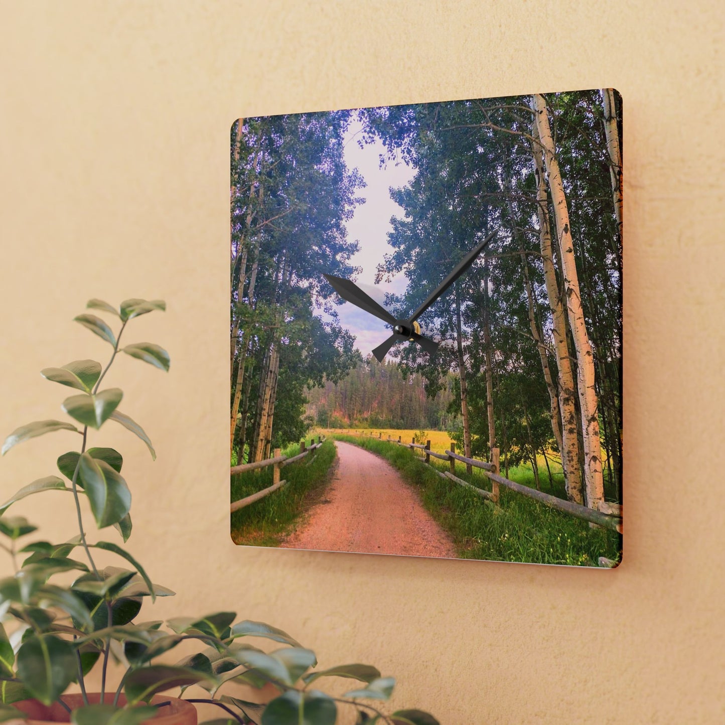 Country Road Acrylic Wall Clock (SP Photagrapy Collection)