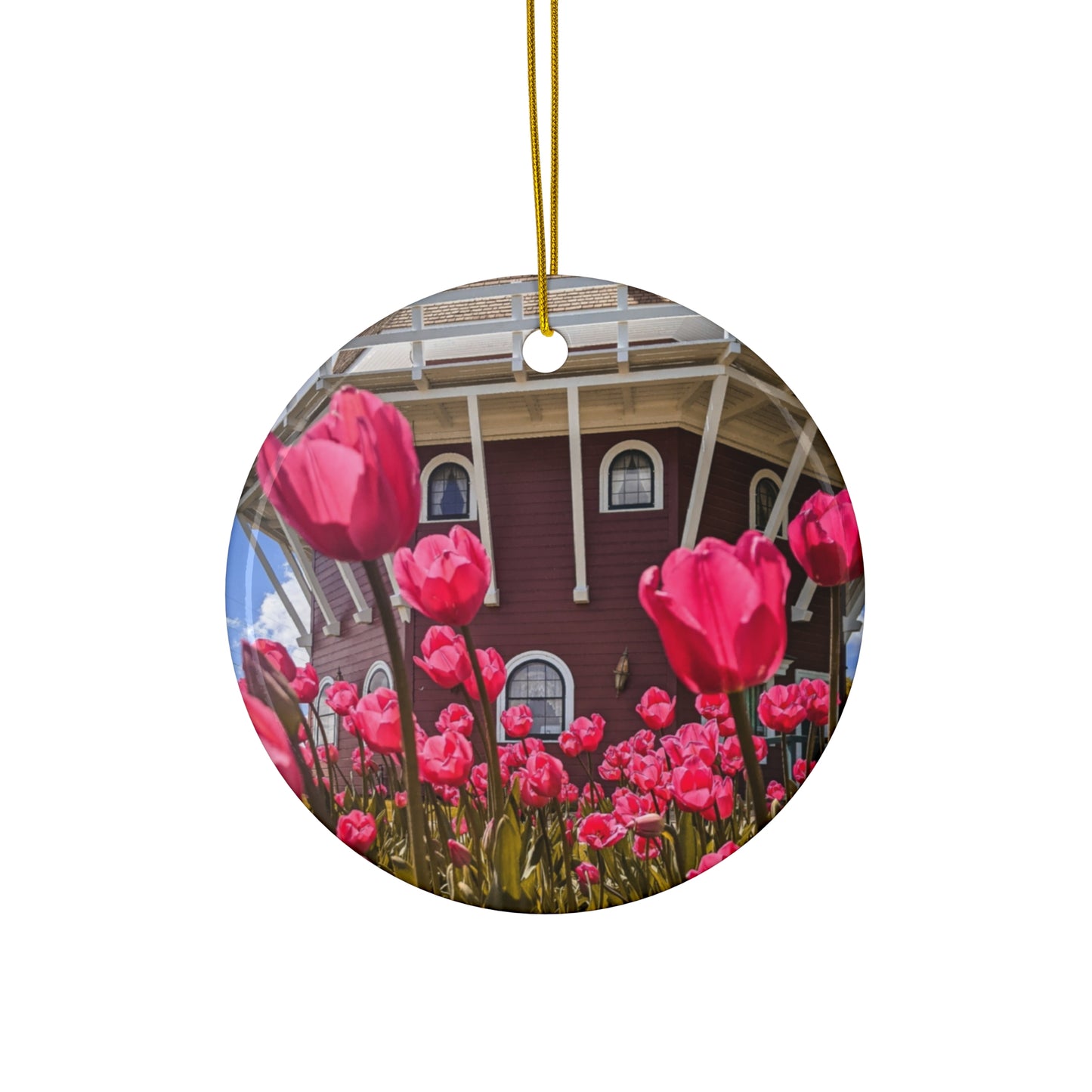 Windmill Pink Tulips Barn Ornament (SP Photography Collection)