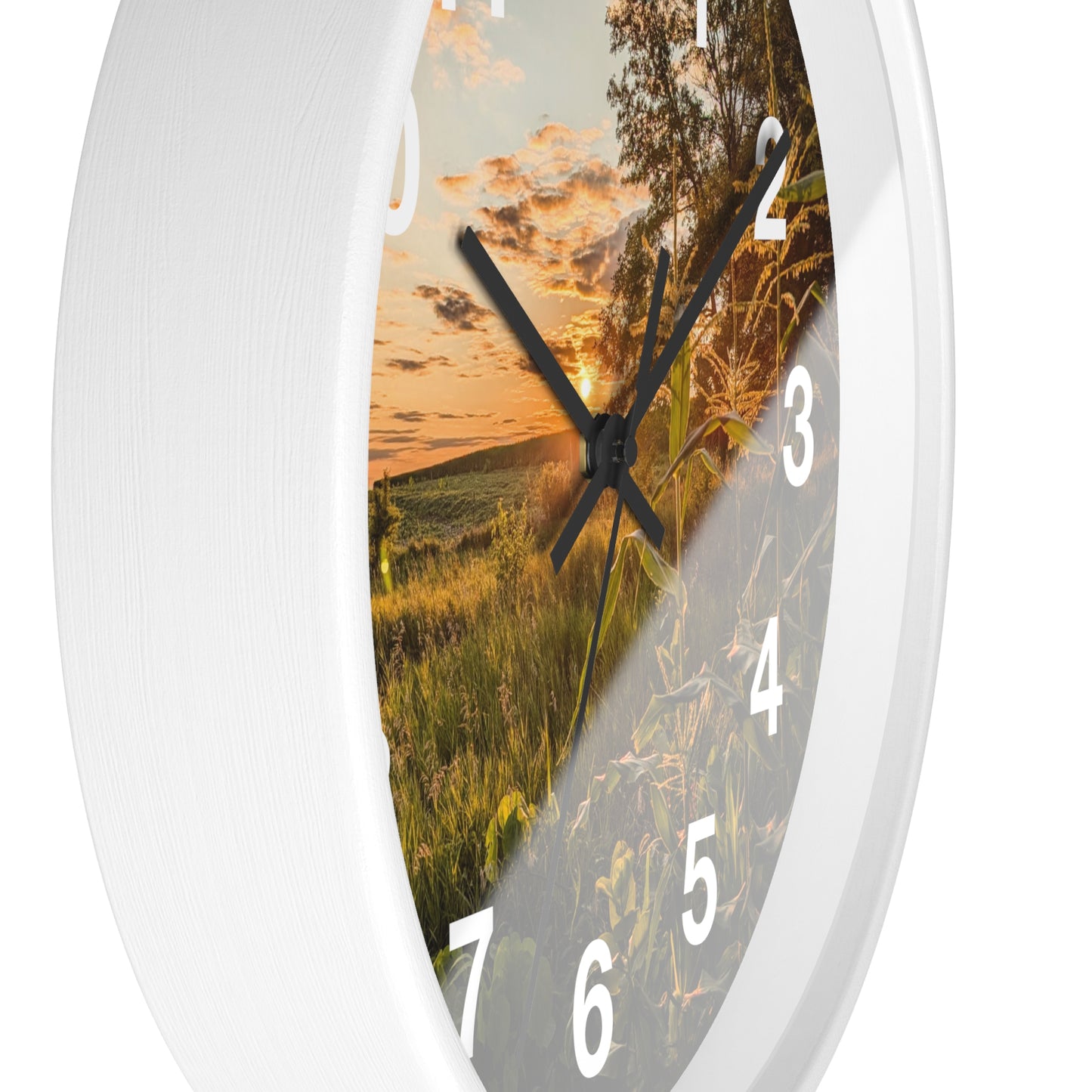Corn Filed Sunset Clock (SP Photography Collection)