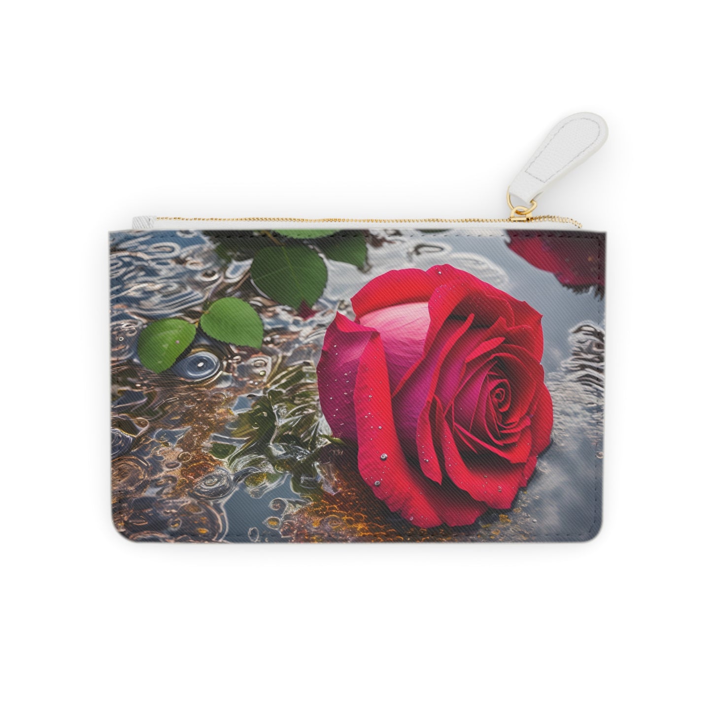 Red Rose Mini Clutch Bag (SP Photography Collection) BLACK