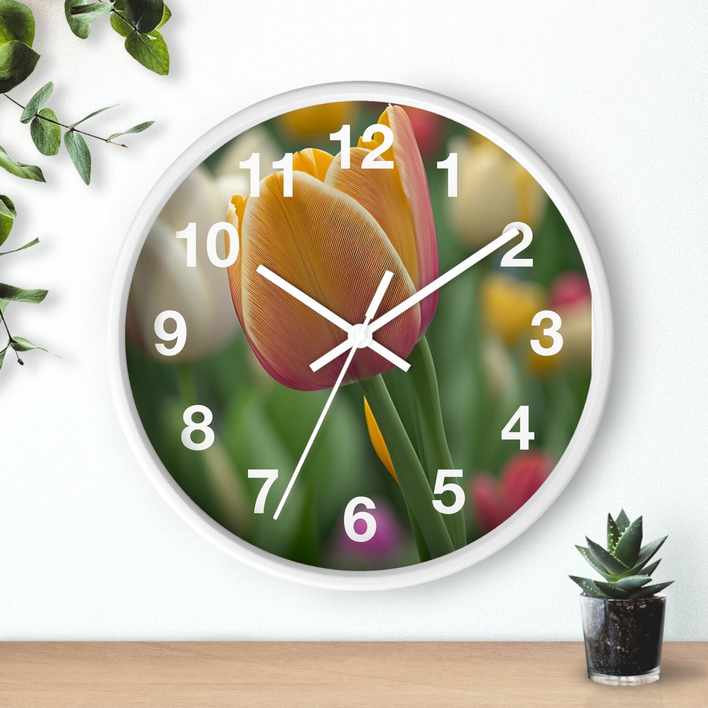 Orange Tulip Wall Clock (SP Photography Collection)