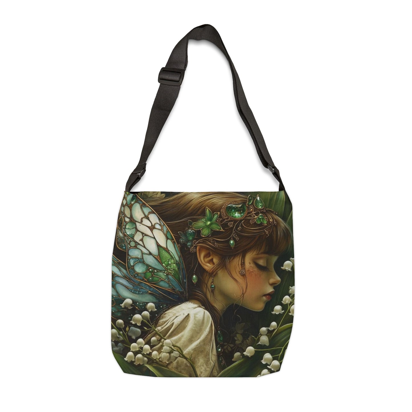 Lily Fairy Adjustable Tote Bag (ai B & J Collections) BLACK