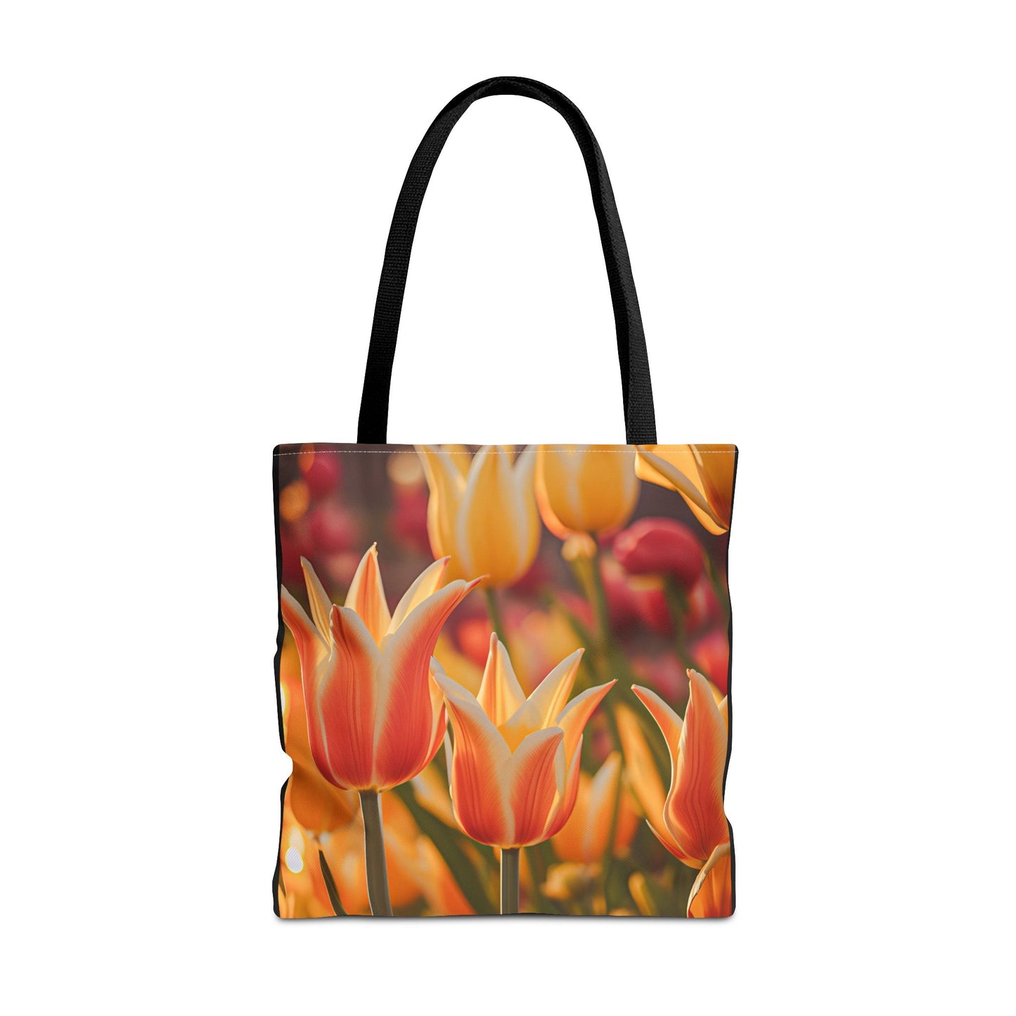 Mixed Orange Tulip Tote Bag (SP Photography Collection) BLACK
