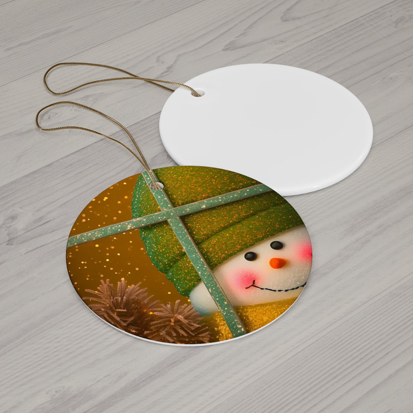Peek A Boo Snowman Ornament (SP Photography Collection)
