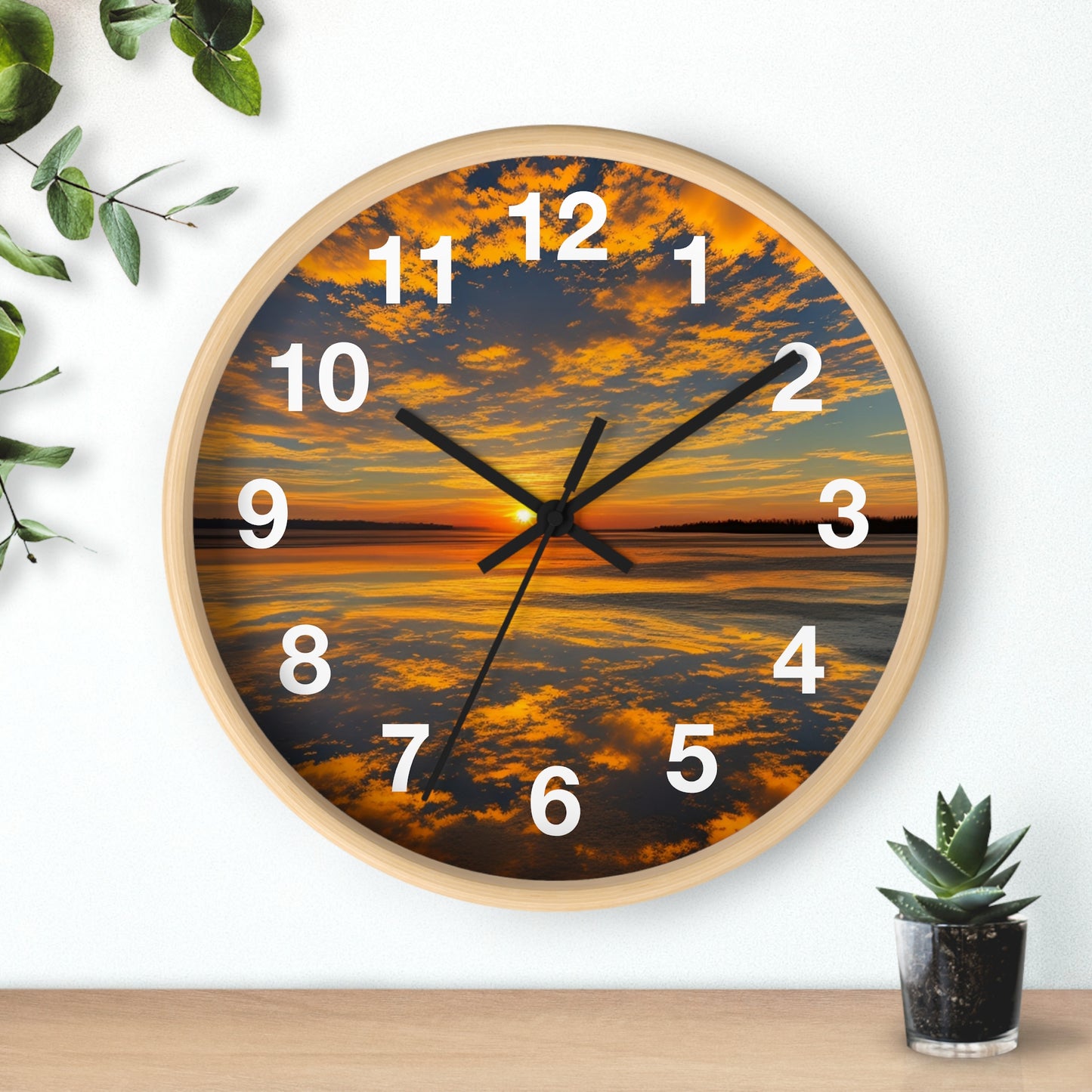 Orange Skies Wall Clock (SP Photography Collection)