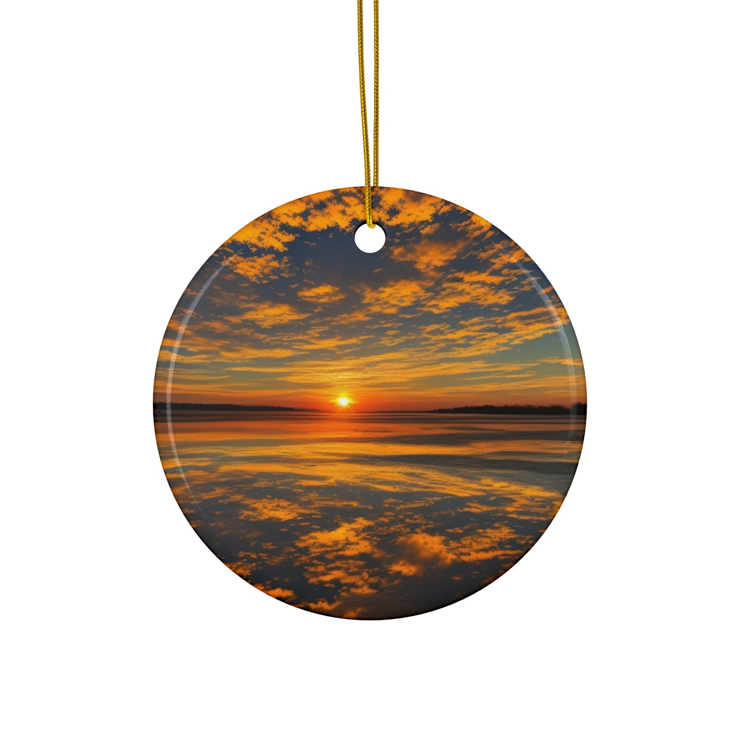 Orange Skies Ceramic Ornament (SP Photography Collection)