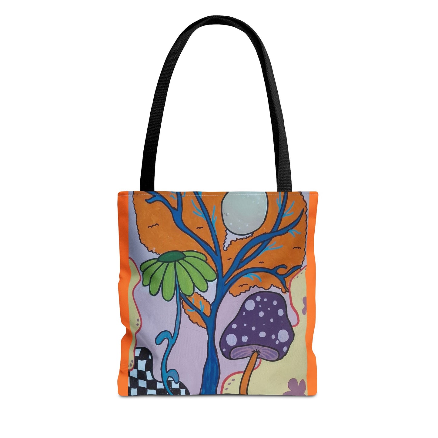 Mystical Mushroom Tote Bag (Peculiar Paintings Collection) ORANGE