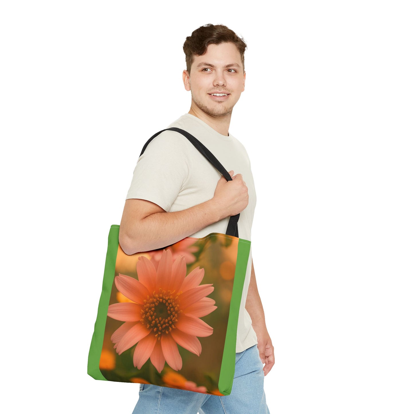 Pink Sunflower Tote Bag (SP Photography Collection) LIGHT GREEN