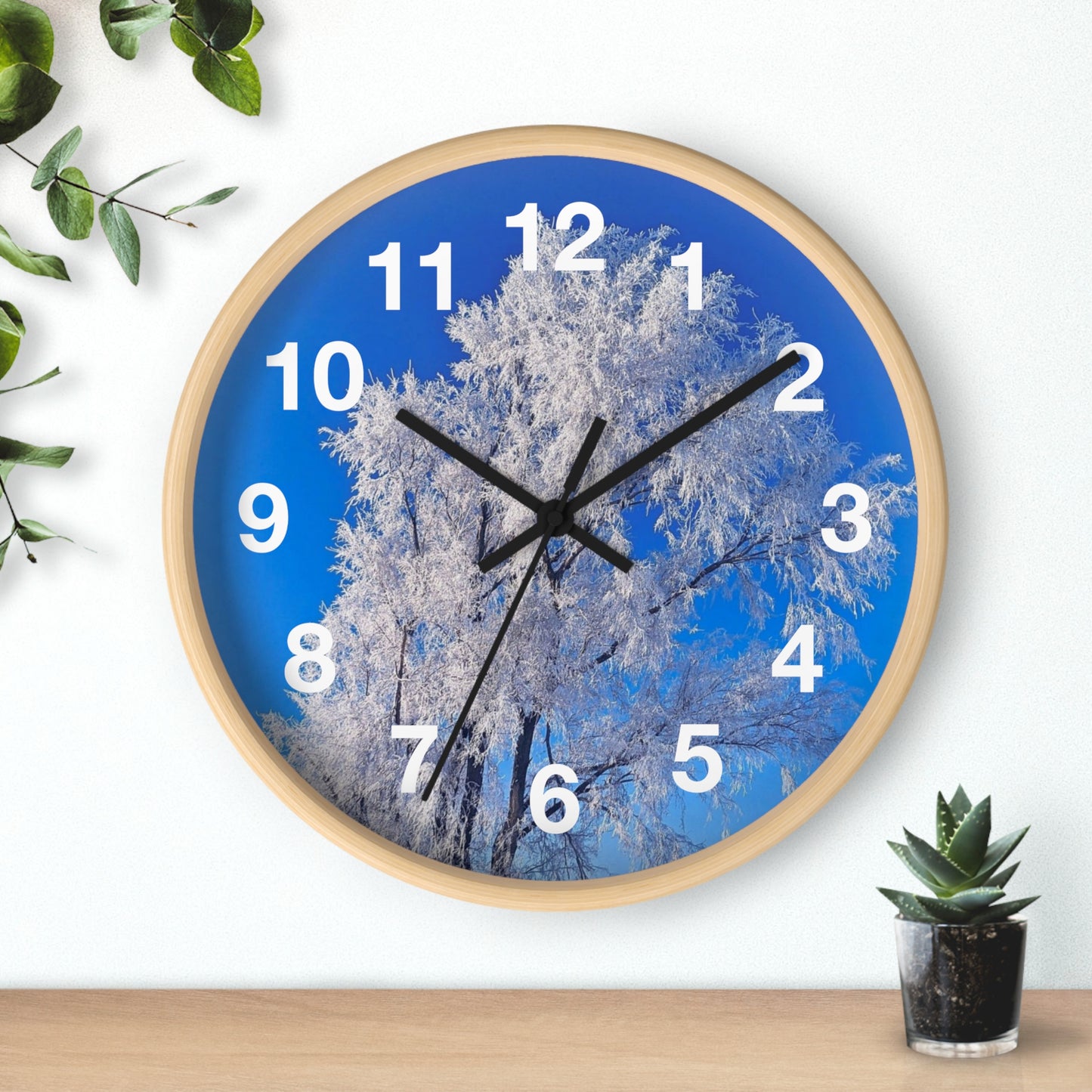 Snowy Tree Clock (SP Photography Collection)