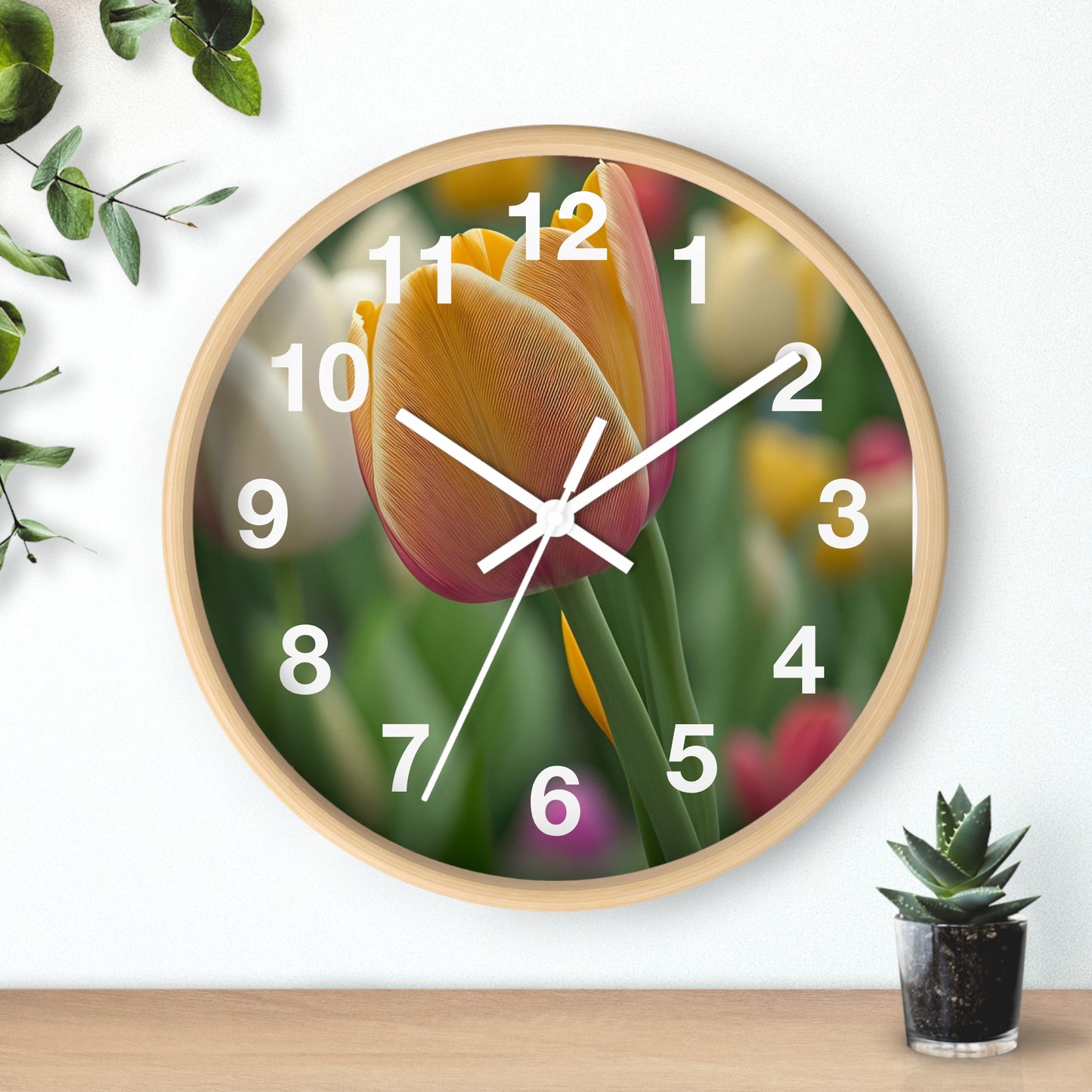 Orange Tulip Wall Clock (SP Photography Collection)