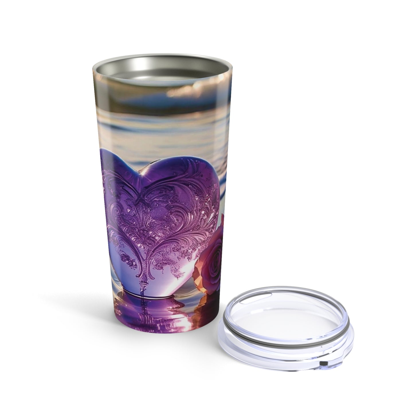 Heart & Rose Tumbler 20oz (aiB & J Collections)