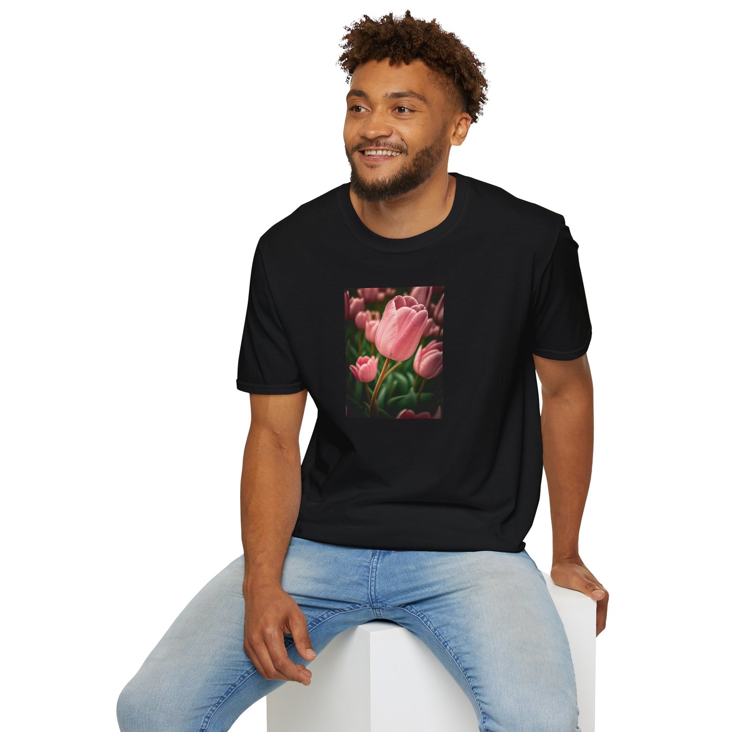 Pink Tulip Unisex Soft-style T-Shirt (SP Photography Collection)
