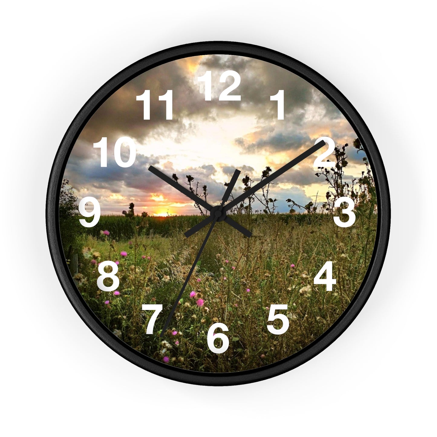 Cloudy Field wall Clock (SP Photography Collection)
