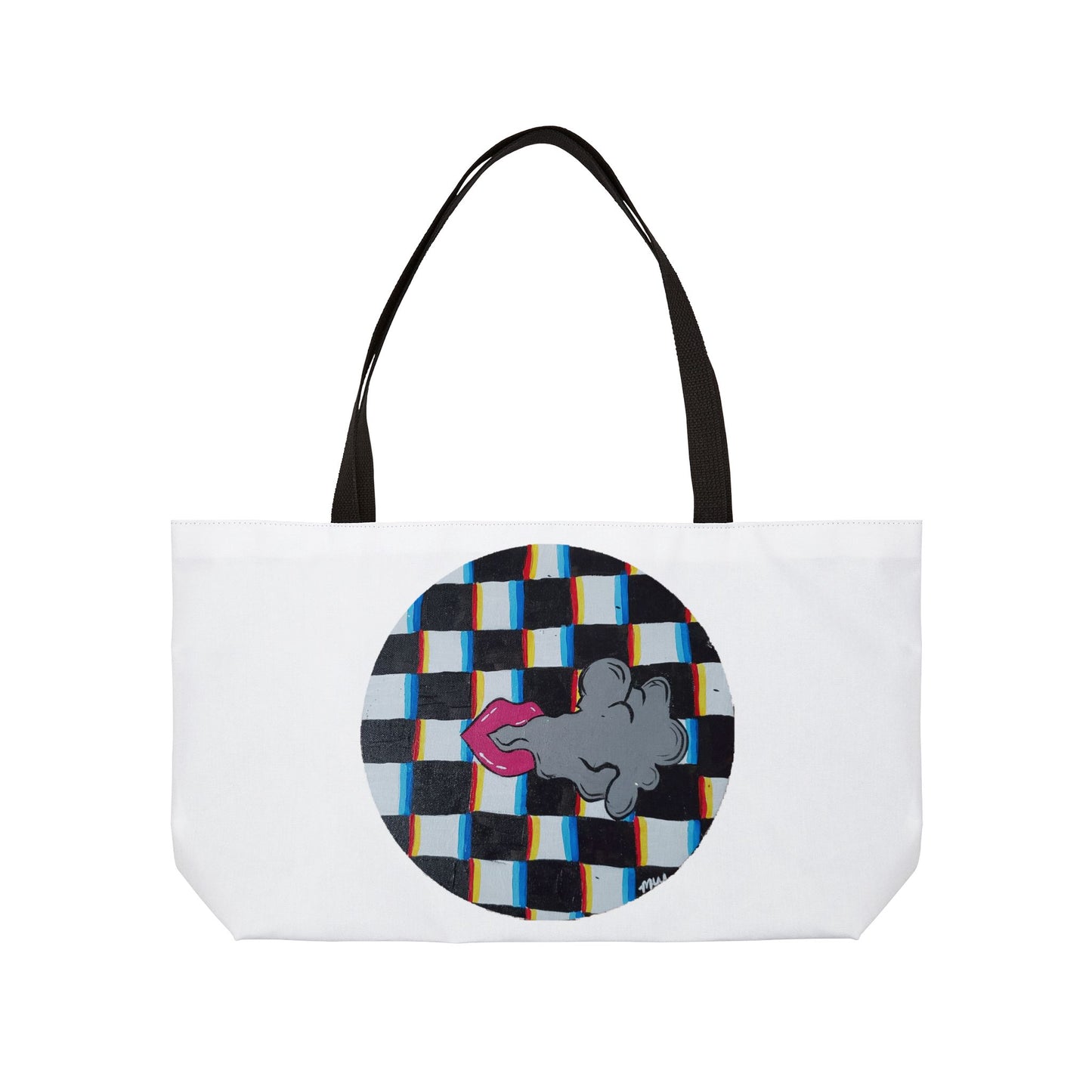 Smoke and mirrors Weekender Tote Bag (Peculiar Paintings Collection) WHITE