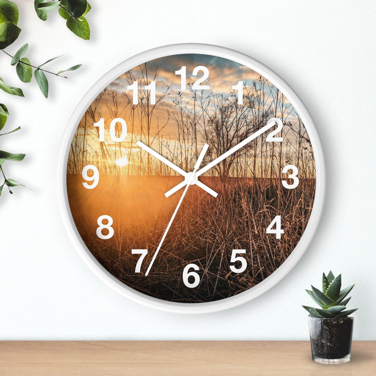 Cloudy Sunset Wall Clock (SP Photography Collection)