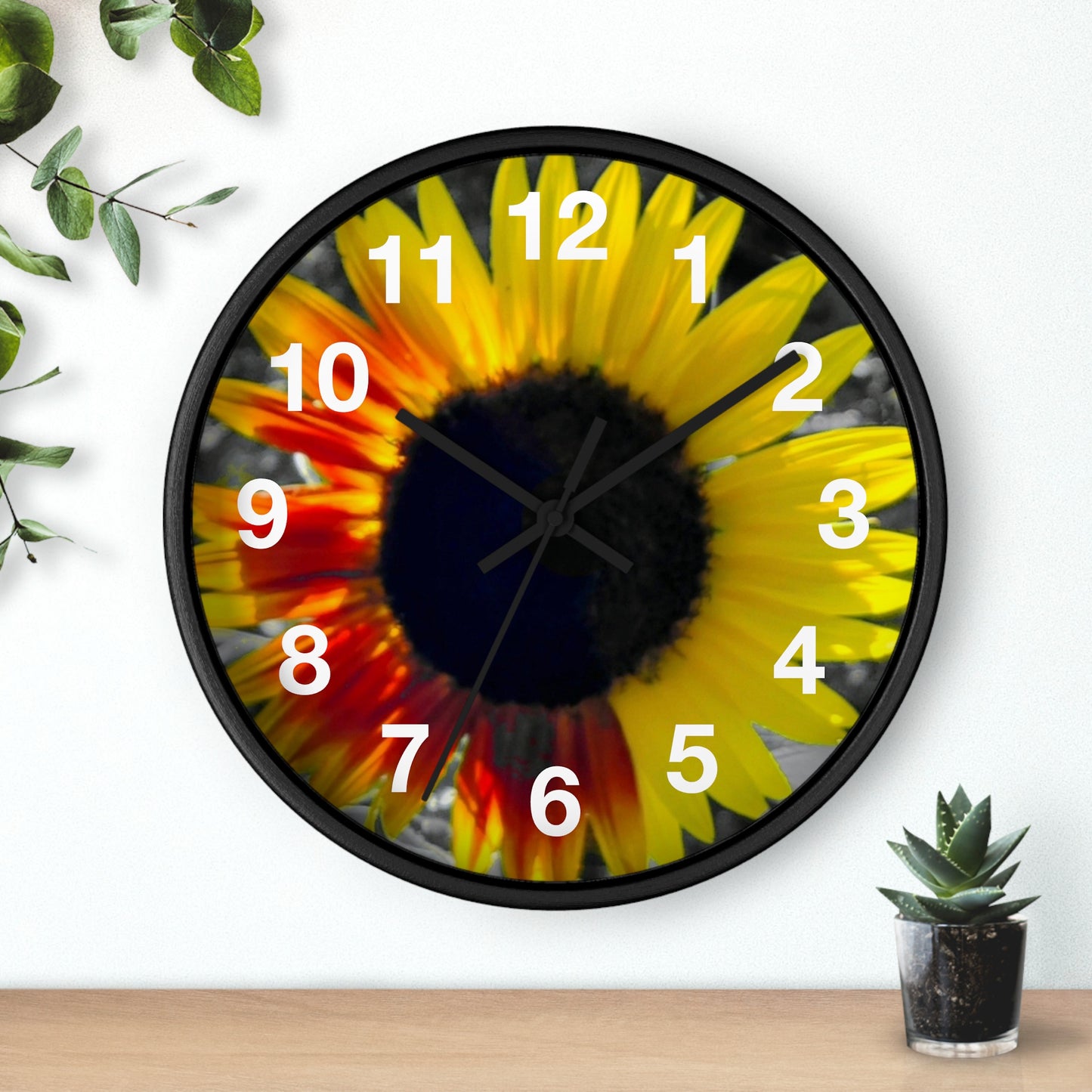 Mixed Sunflower Wall Clock (Enchanted Exposures By Tammy Lyne)