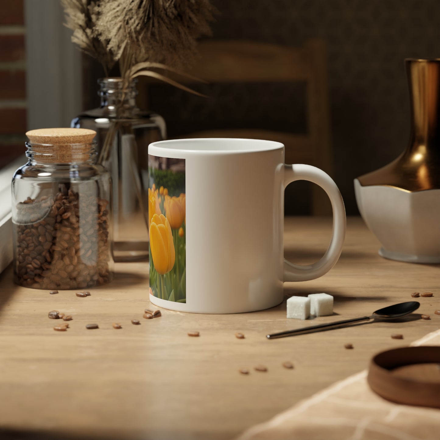 Yellow Tulip Jumbo Mug, 20oz (SP Photography Collection)