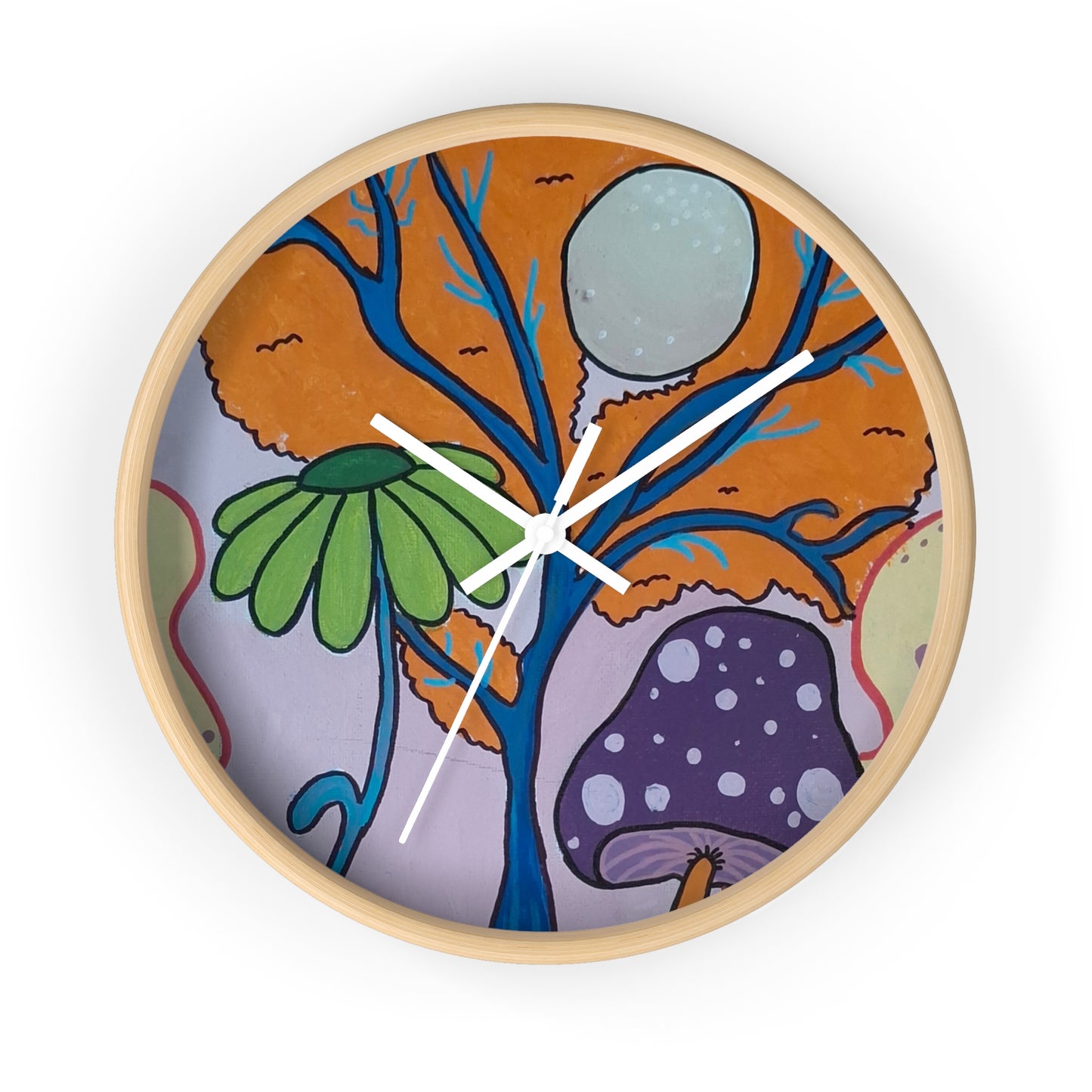 Mystic Mushroom Wall Clock (Peculiar Paintings Collection)
