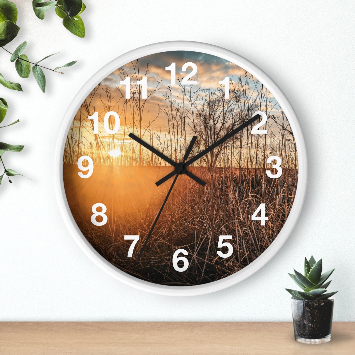 Cloudy Sunset Wall Clock (SP Photography Collection)